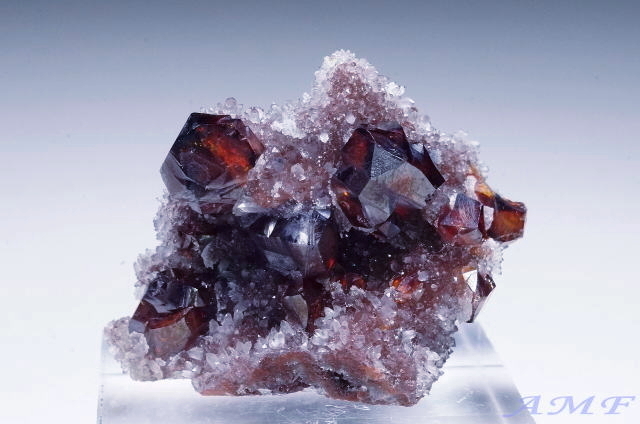 中国産の水晶と閃亜鉛鉱が共生した綺麗な高品質標本
