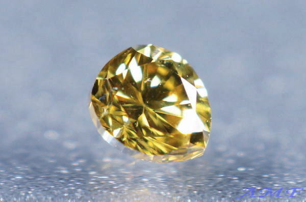NATURAL COLLOR DIAMOND FANCY DEEP ORANGEY YELLOW 0.131cti摜2
