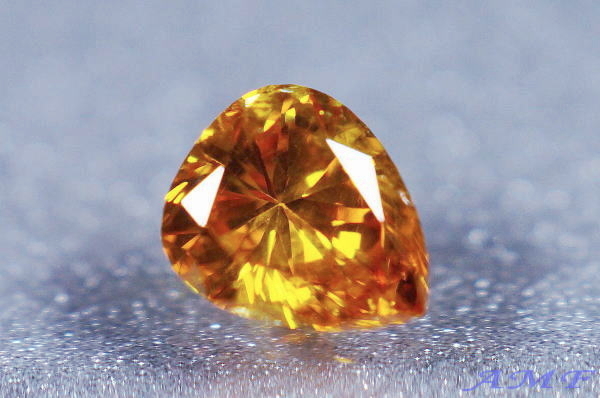 NATURAL COLLOR DIAMOND FANCY VIVID YELLOW ORANGE 0.262ct12