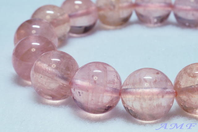 美しいオレンジモルガナイトブレスレット12mm